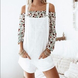 Sabo Skirt Winnie Overalls (White)